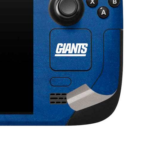 NFL New York Giants Distressed Steam Deck Handheld Gaming Computer Skin